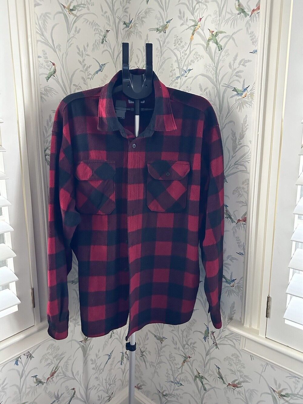 Vintage Wrangler Premium Quality Mens XXL Red Black Buffalo Plaid Flannel Shirt